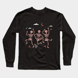 Skeleton Dancing Halloween Long Sleeve T-Shirt